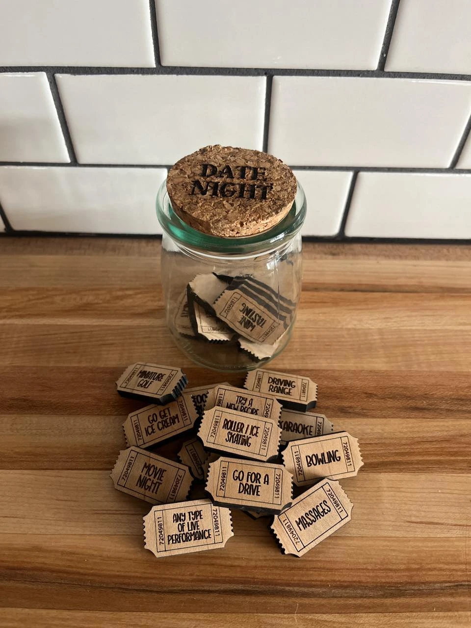 Date Night Activity Tokens | Jar Of Dates | Valentines Day Gift | Anniversary Gift 2 Date Night Activity Tokens | Jar Of Dates | Valentines Day Gift | Anniversary Gift - Image 2
