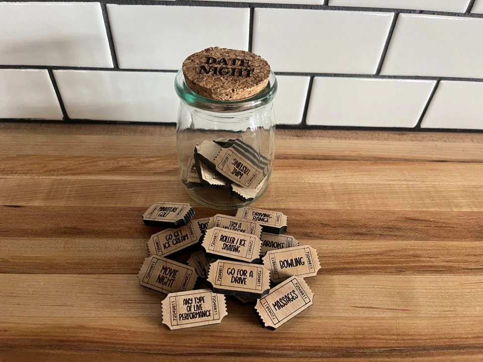 Date Night Activity Tokens | Jar Of Dates | Valentines Day Gift | Anniversary Gift 1 Date Night Activity Tokens | Jar Of Dates | Valentines Day Gift | Anniversary Gift