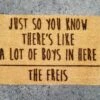 Personalized Family Name - Lots Of Boys | Funny Coir Door Mat
