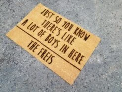 Personalized Family Name - Lots Of Boys | Funny Coir Door Mat 5 Personalized Family Name - Lots Of Boys | Funny Coir Door Mat -The Farmer’s Wife WI Deals Store Door Mat Lots of Boys3
