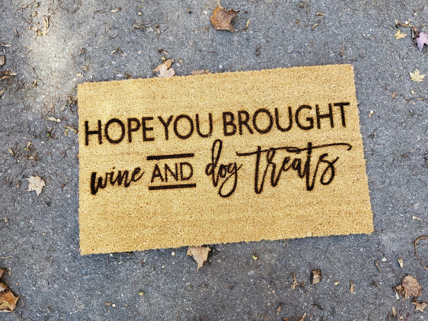 Wine And Dog Treats | Funny Coir Door Mat 2 Wine And Dog Treats | Funny Coir Door Mat - Image 2