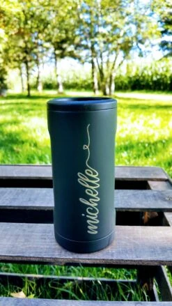Personalized Engraved Slim Can Insulated Canister - Brumate -The Farmer’s Wife WI Deals Store Engraved Brumate Slim Can1