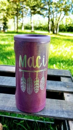 Personalized Engraved Slim Can Insulated Canister - Brumate -The Farmer’s Wife WI Deals Store Engraved Brumate Slim Can3