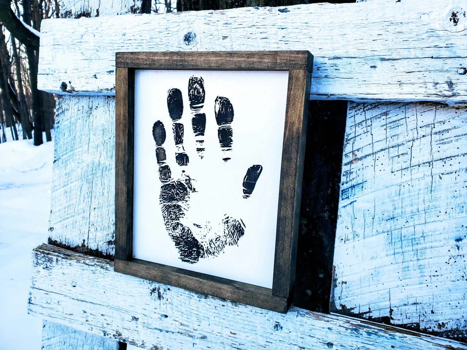 Custom Handprint Engraved Sign 2 Custom Handprint Engraved Sign - Image 2