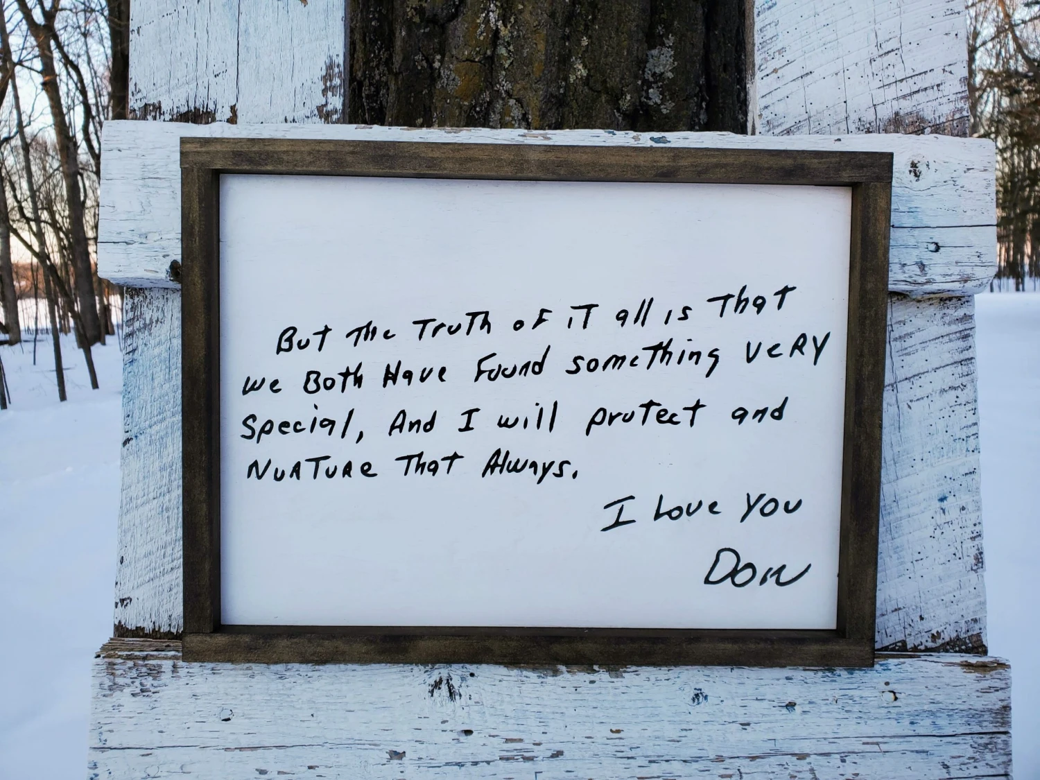 Custom Handwritten Note - Engraved Sign 1 Custom Handwritten Note - Engraved Sign