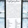 Bathroom Sign | Forget Your Phone? | Crossword Puzzle