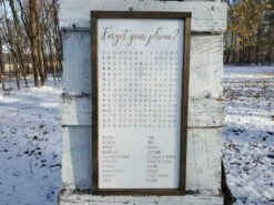 Bathroom Sign | Forget Your Phone? | Crossword Puzzle -The Farmer’s Wife WI Deals Store Forget Your Phone4