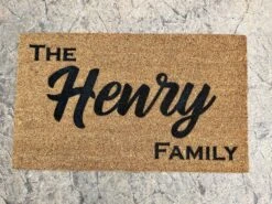 Personalized Last Name Family Door Mat