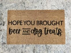 Beer And Dog Treats | Funny Coir Door Mat
