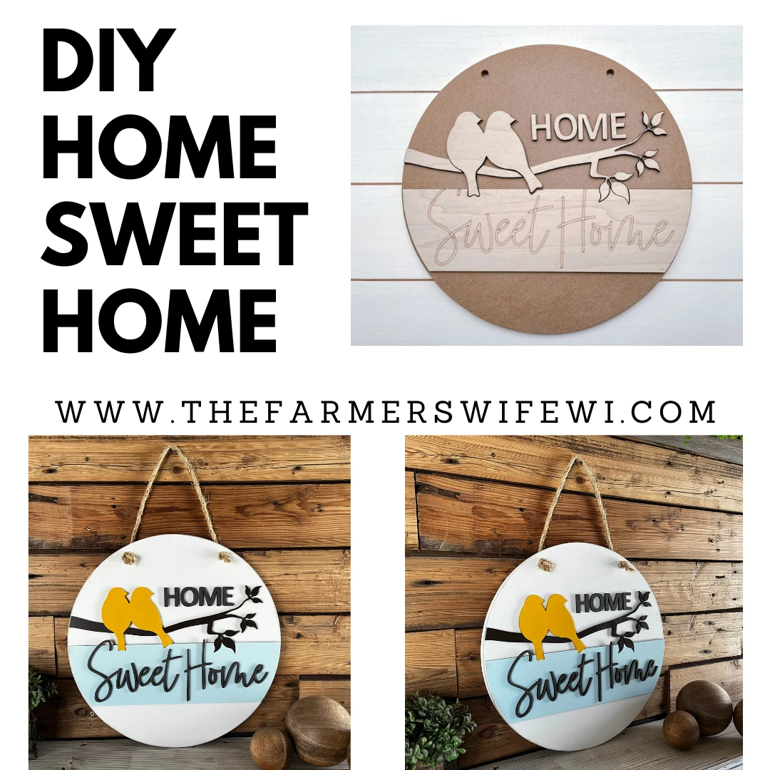 Home Sweet Home DIY Sign Kit | DIY Paint Party Set | Summer Round Door Hanger Sign | Birds In Branches 1 Home Sweet Home DIY Sign Kit | DIY Paint Party Set | Summer Round Door Hanger Sign | Birds In Branches