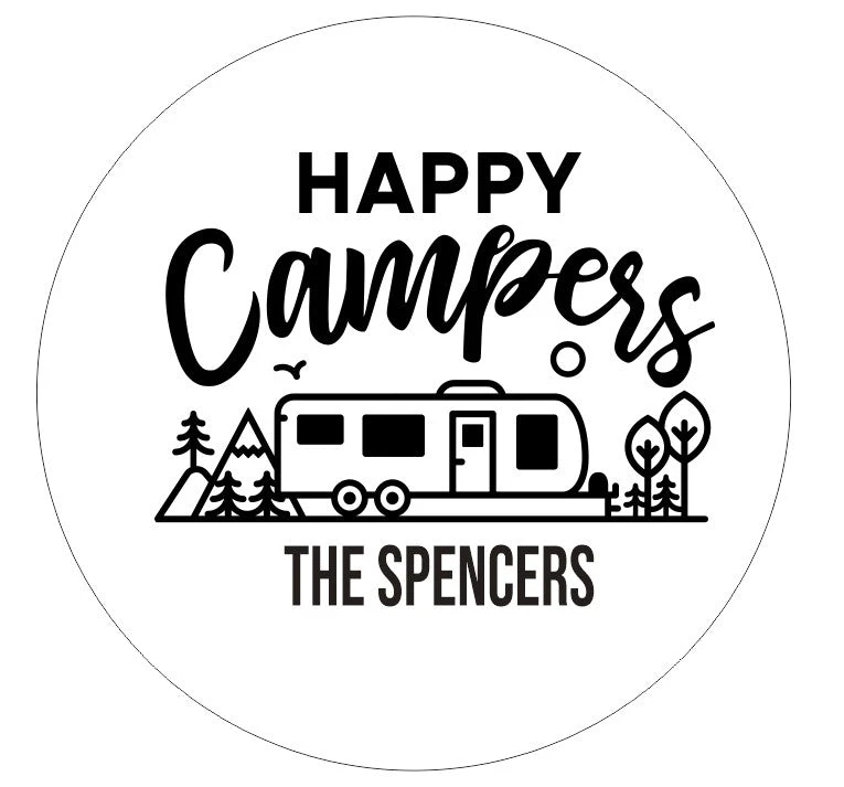 Personalized Round Camper Sign | Camping Decor | Round Door Hanger Sign | Camper Door Hanger 2 Personalized Round Camper Sign | Camping Decor | Round Door Hanger Sign | Camper Door Hanger - Image 2