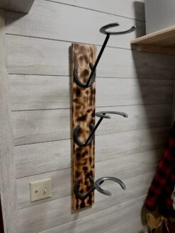 Horseshoe Hat Hanger | Cowboy Hat Holder | Unique Hat Rack | Western Decor | Western Gifts | Hat Rack Vertical | Custom Hat Holder | Rancher -The Farmer’s Wife WI Deals Store HatRack5