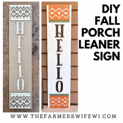 Fall "Hello" DIY Porch Leaner Sign Kit | DIY Paint Party Set