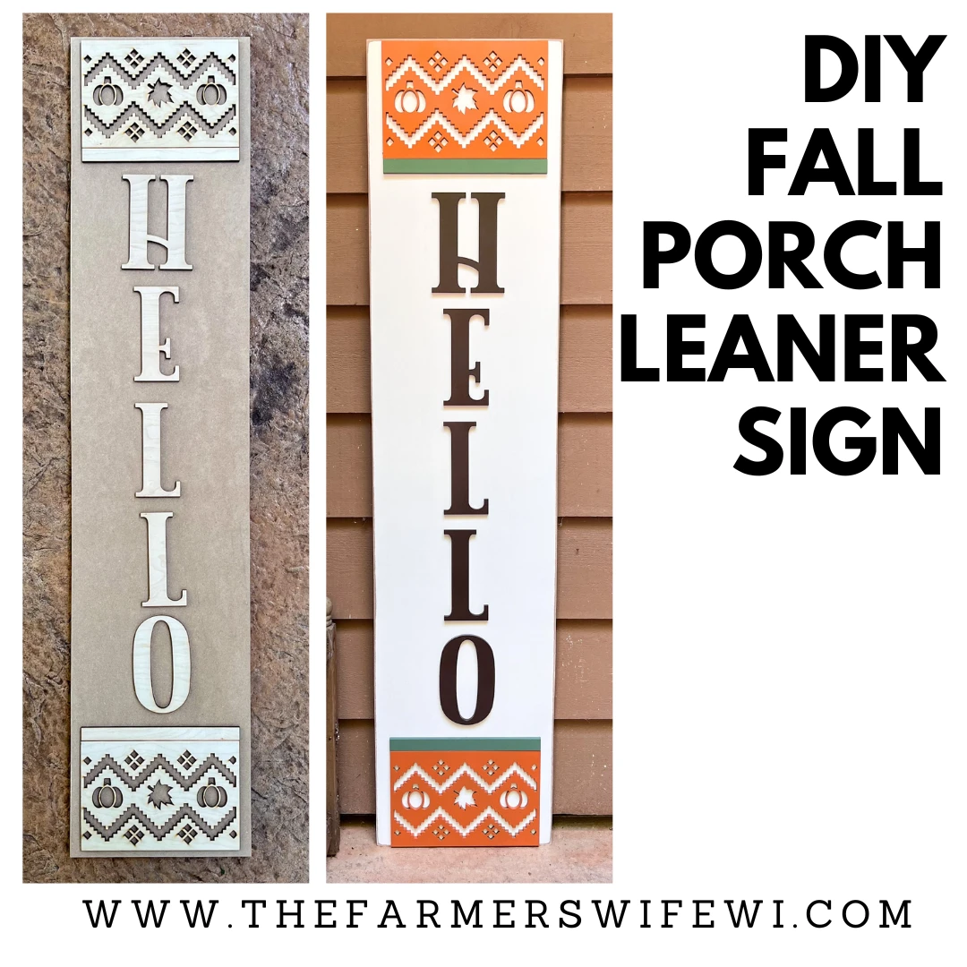 Fall "Hello" DIY Porch Leaner Sign Kit | DIY Paint Party Set 1 Fall "Hello" DIY Porch Leaner Sign Kit | DIY Paint Party Set