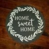 Home Sweet Home Round 3D Farmhouse Sign | Laser Cut Wood Sign
