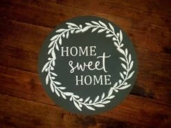 Home Sweet Home Round 3D Farmhouse Sign | Laser Cut Wood Sign -The Farmer’s Wife WI Deals Store Home Sweet Home Round 3
