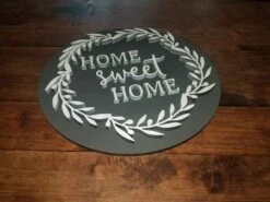 Home Sweet Home Round 3D Farmhouse Sign | Laser Cut Wood Sign -The Farmer’s Wife WI Deals Store Home Sweet Home Round 4