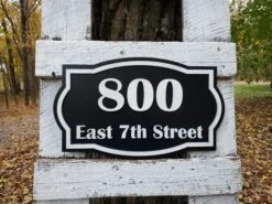 Custom Wood House Number And Street Name | Raised Lettering Sign | Unique Address Sign