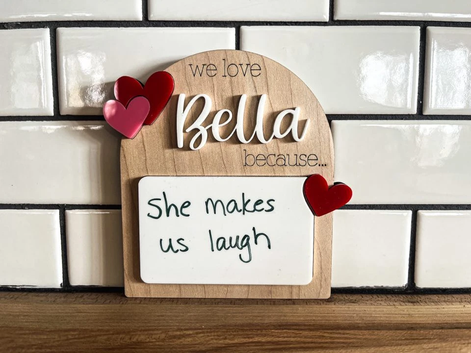 I Love You Because Magnet | Valentines Day Gift | Anniversary Gift 1 I Love You Because Magnet | Valentines Day Gift | Anniversary Gift