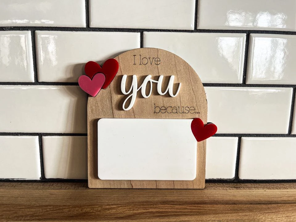 I Love You Because Magnet | Valentines Day Gift | Anniversary Gift 2 I Love You Because Magnet | Valentines Day Gift | Anniversary Gift - Image 2