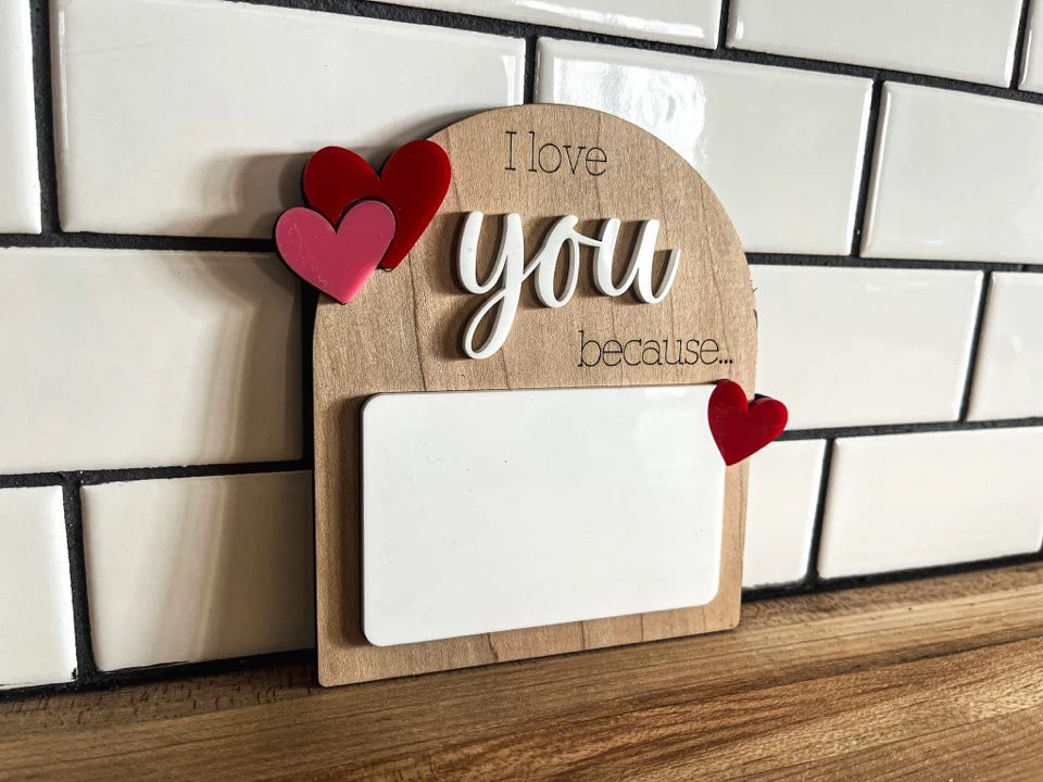 I Love You Because Magnet | Valentines Day Gift | Anniversary Gift 4 I Love You Because Magnet | Valentines Day Gift | Anniversary Gift - Image 4