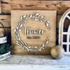 Personalized Last Name With Established Date Raised Lettering Wood Sign