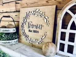 Personalized Last Name With Established Date Raised Lettering Wood Sign 9 Personalized Last Name With Established Date Raised Lettering Wood Sign -The Farmer’s Wife WI Deals Store IMG 0763