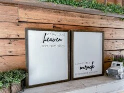 A Tiny Bit Of Heaven Sent From Above A Sweet Little Miracle To Treasure And Love | Nursery Decor -The Farmer’s Wife WI Deals Store IMG 2341