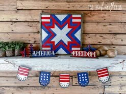 Patriotic Complete Mantel Decor | 4th Of July Mantel Decor