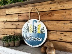 Welcome With Umbrella Sign | Farmhouse Porch Decor | Door Hanger 7 Welcome With Umbrella Sign | Farmhouse Porch Decor | Door Hanger -The Farmer’s Wife WI Deals Store IMG 2633
