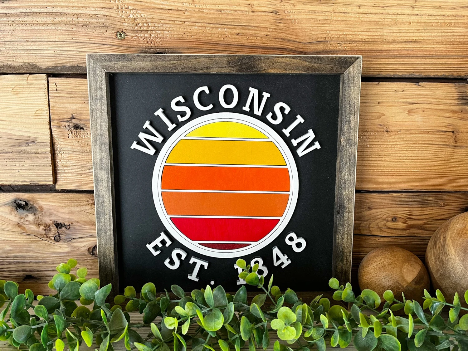Wisconsin Sunset | Wisconsin Art | Wisconsin Home Sign | Wisconsin Home Decor | Wisconsin Gifts 2 Wisconsin Sunset | Wisconsin Art | Wisconsin Home Sign | Wisconsin Home Decor | Wisconsin Gifts - Image 2