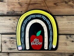 Best Teacher Ever Teacher Gifts | Teacher Rainbow Sign | Teacher Gifts Thank You | Teacher Appreciation Gift | Teacher Gifts Personalized Sign