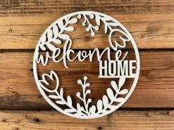 Door Hanger Wreath Cutout Sign | Farmhouse Front Door Sign | Round Welcome Sign -The Farmer’s Wife WI Deals Store IMG 2905
