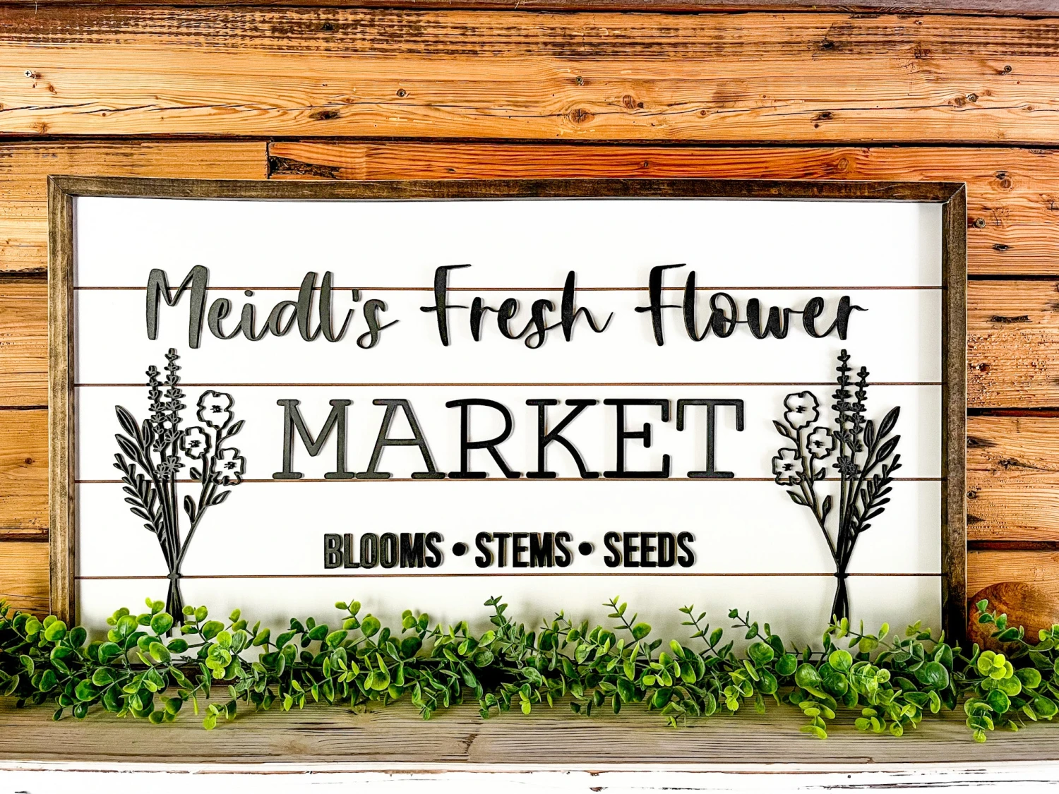 Personalized Fresh Flower Market Farmhouse Sign | Raised Lettering Farmhouse Sign With Shiplap 1 Personalized Fresh Flower Market Farmhouse Sign | Raised Lettering Farmhouse Sign With Shiplap