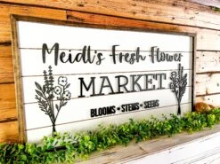 Personalized Fresh Flower Market Farmhouse Sign | Raised Lettering Farmhouse Sign With Shiplap 6 Personalized Fresh Flower Market Farmhouse Sign | Raised Lettering Farmhouse Sign With Shiplap -The Farmer’s Wife WI Deals Store IMG 2912