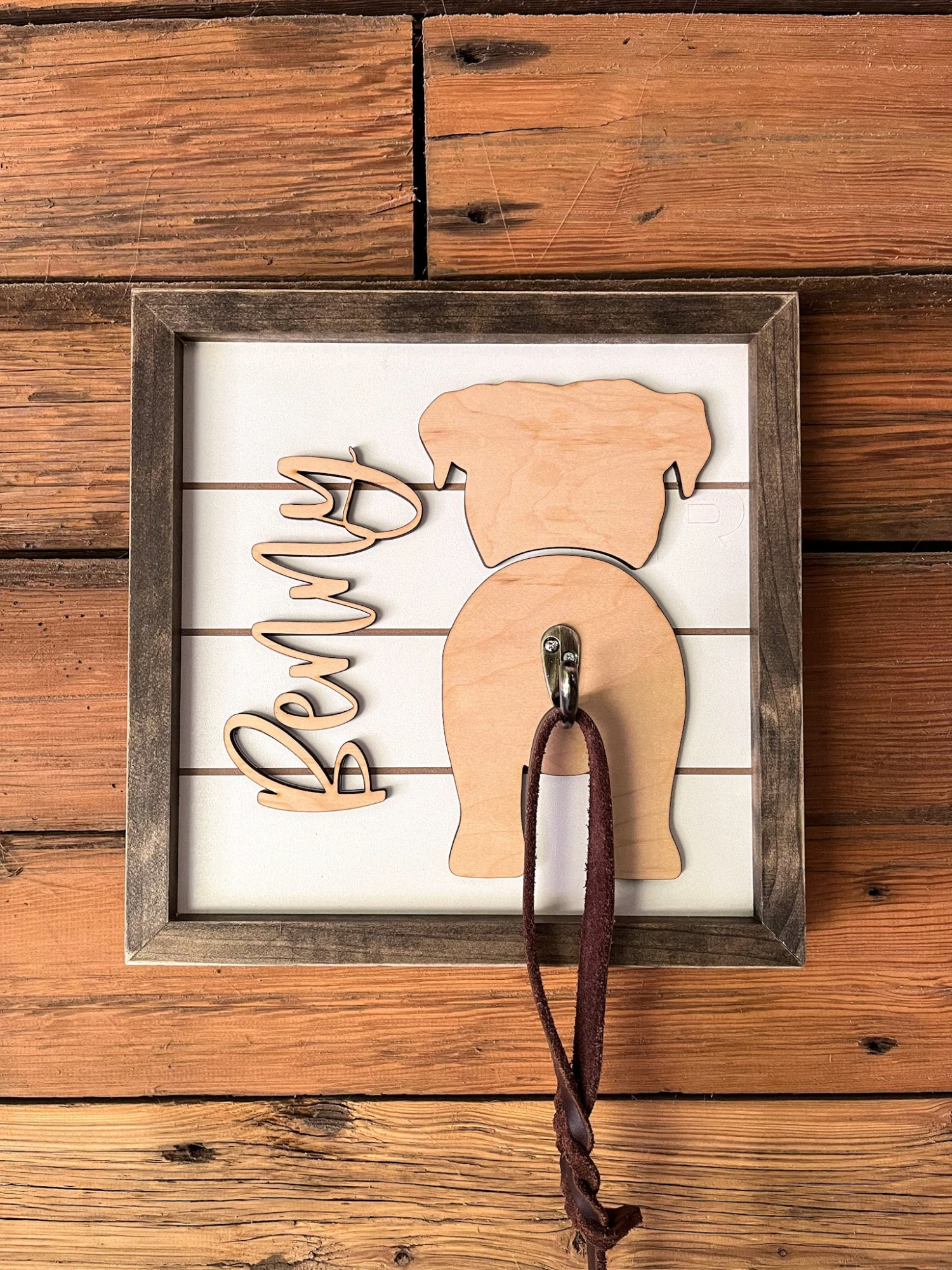 Personalized Dog Leash Holder For Wall | Custom Dog Leash Hanger | Wall Mounted Dog Leash Holder 2 Personalized Dog Leash Holder For Wall | Custom Dog Leash Hanger | Wall Mounted Dog Leash Holder - Image 2