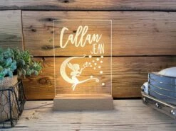 Kid Night Light | Personalized Night Light For Kid | Custom Night Light With Moon And Stars
