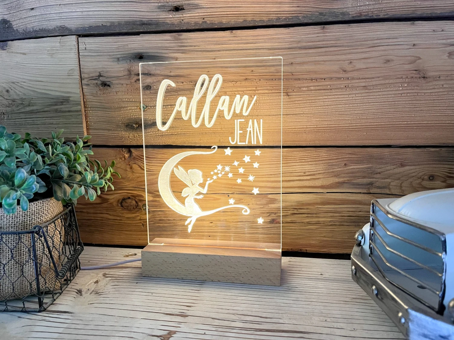 Kid Night Light | Personalized Night Light For Kid | Custom Night Light With Moon And Stars 2 Kid Night Light | Personalized Night Light For Kid | Custom Night Light With Moon And Stars - Image 2