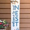 "Welcome To Our Nest" Porch Leaner Sign | Front Door Sign | Front Porch Decor