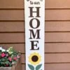 "Welcome To Our Home" Porch Leaner Sign | Front Door Sign | Front Porch Decor
