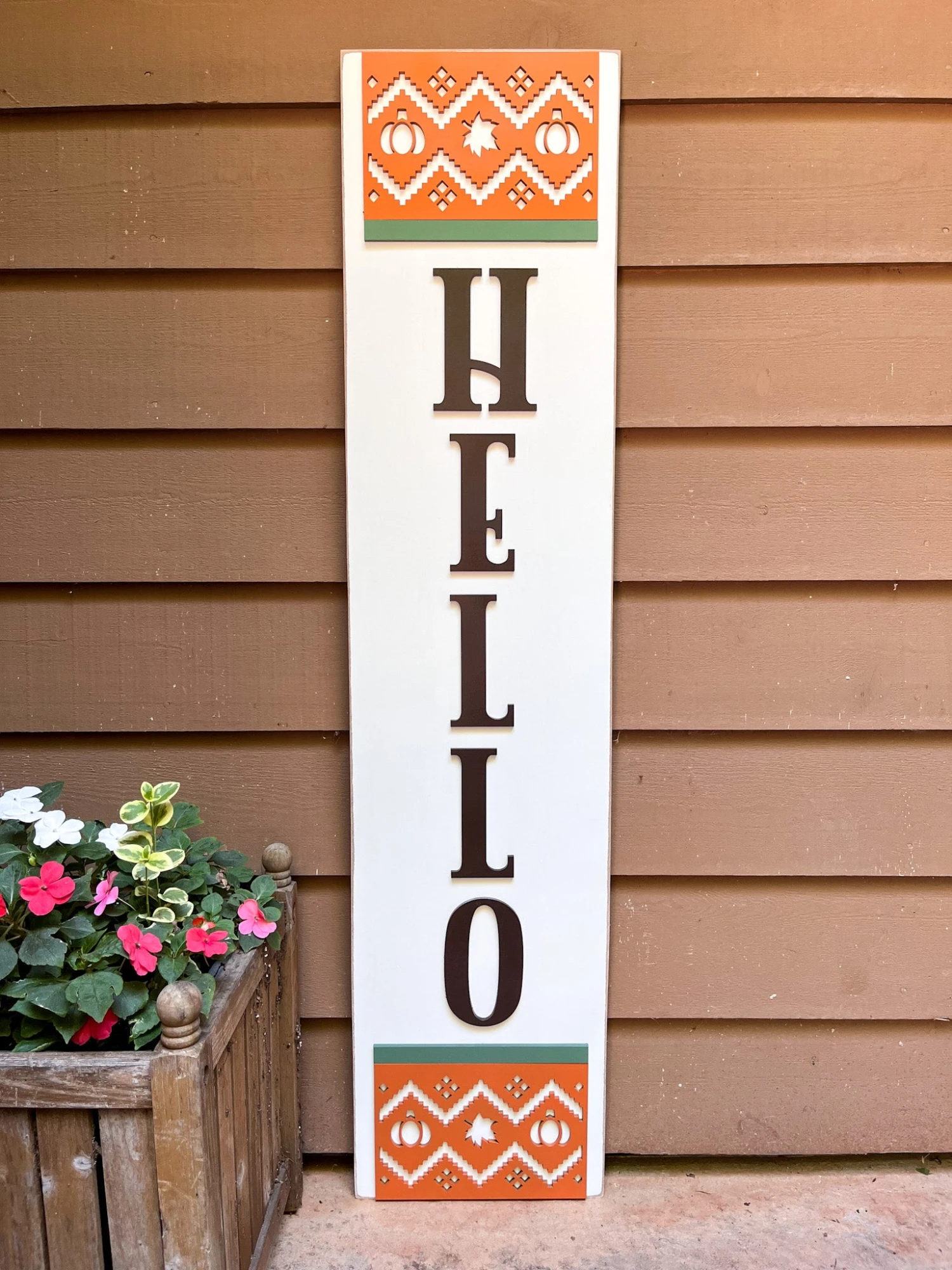 "Hello" Fall Porch Leaner Sign | Fall Front Door Sign | Front Porch Decor 1 "Hello" Fall Porch Leaner Sign | Fall Front Door Sign | Front Porch Decor