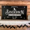 Sanderson Bed And Breakfast Halloween Laser Cut Sign With Raised Lettering | Fall Home Decor