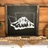 Mount Rainier Sign | Washington State Sign | House Warming Gift Idea | State Sign | Rustic Home Decor | Gift For Her | Farmhouse Home Decor