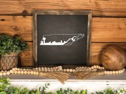 Great Smoky Mountains Sign | Tennessee State Sign | House Warming Gift Idea | State Sign | Rustic Home Decor | Gift For Her |Farmhouse Decor