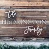 Reclaimed Wood Family Name Sign | Raised Lettering Farmhouse Name Sign | Custom Sign