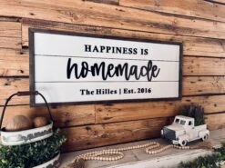 Happiness Is Homemade | Personalized Raised Lettering Last Name Sign On Shiplap 7 Happiness Is Homemade | Personalized Raised Lettering Last Name Sign On Shiplap -The Farmer’s Wife WI Deals Store IMG 5323