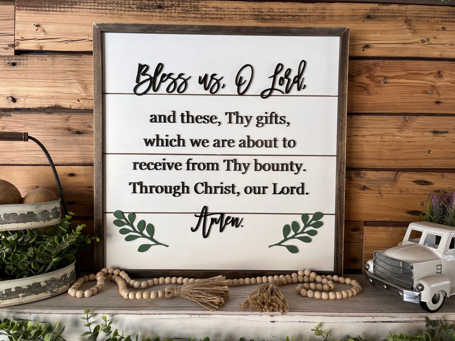 Prayer Sign For Dining Room | Bless Us O Lord Sign | Shiplap Sign 1 Prayer Sign For Dining Room | Bless Us O Lord Sign | Shiplap Sign