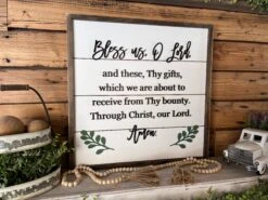 Prayer Sign For Dining Room | Bless Us O Lord Sign | Shiplap Sign 7 Prayer Sign For Dining Room | Bless Us O Lord Sign | Shiplap Sign -The Farmer’s Wife WI Deals Store IMG 5444