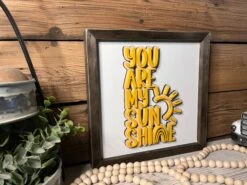 You Are My Sunshine | Farmhouse Sign | Framed With Raised Lettering 7 You Are My Sunshine | Farmhouse Sign | Framed With Raised Lettering -The Farmer’s Wife WI Deals Store IMG 5644