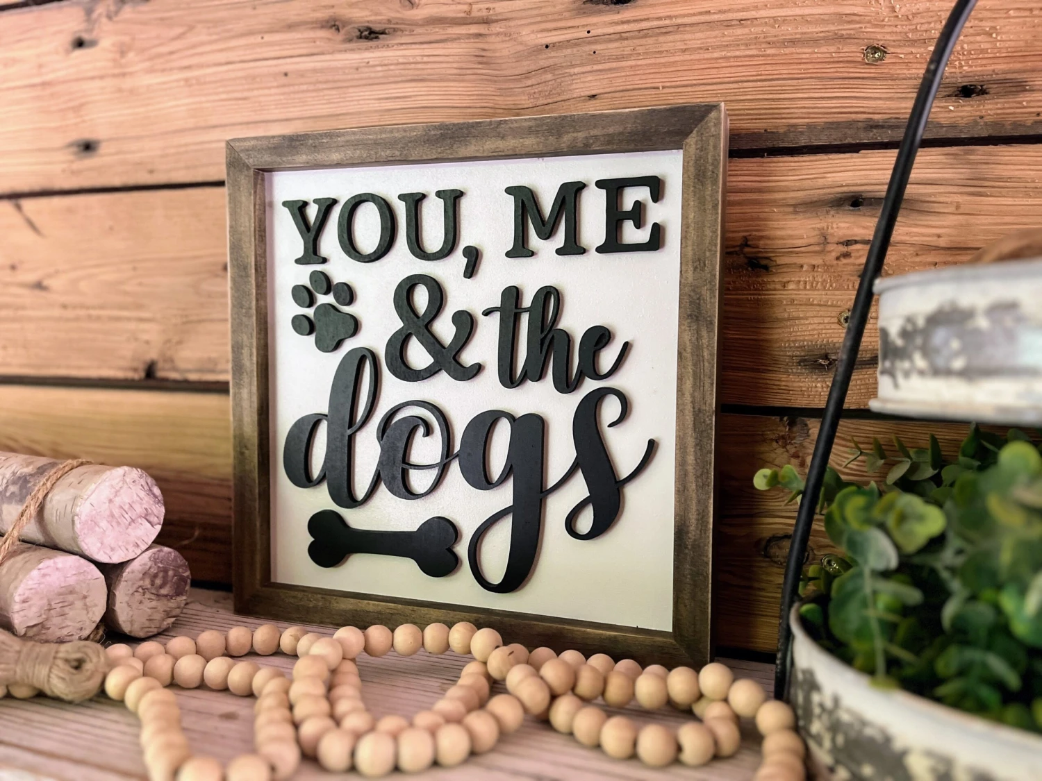 You, Me And The Dogs Wood Sign | Wood Signs | Wood Wall Art 2 You, Me And The Dogs Wood Sign | Wood Signs | Wood Wall Art - Image 2